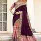 Classic Art Silk Purple Embroidered Saree