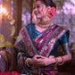 Contemporary Banarasi Silk Purple Weaving Saree
