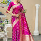 Contemporary Banarasi Silk Purple Woven Saree
