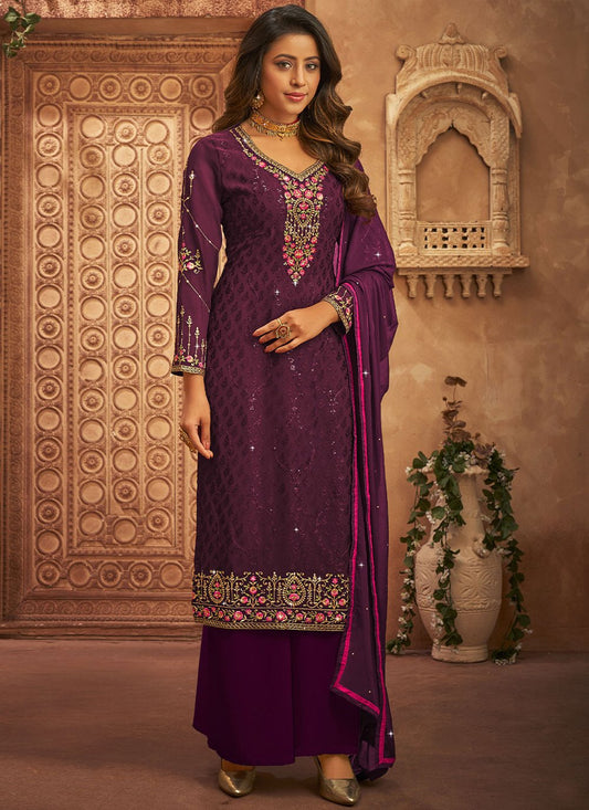 Salwar Suit Brasso Purple Diamond Salwar Kameez