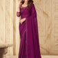 Classic Silk Purple Embroidered Saree