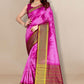 Trendy Saree Silk Purple Patch Border Saree