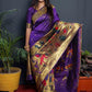 Trendy Saree Silk Purple Jacquard Work Saree