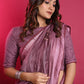 Classic Organza Purple Patch Border Saree