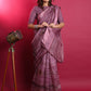 Classic Organza Purple Patch Border Saree