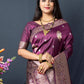 Classic Banarasi Silk Purple Weaving Saree