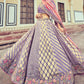 Lehenga Choli Silk Purple Beads Lehenga Choli