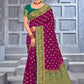 Trendy Saree Chiffon Viscose Purple Weaving Saree