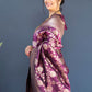 Contemporary Banarasi Silk Purple Weaving Saree