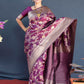 Contemporary Banarasi Silk Purple Weaving Saree