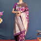 Contemporary Banarasi Silk Purple Weaving Saree