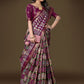 Trendy Saree Cotton Purple Weaving Saree