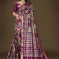 Trendy Saree Cotton Purple Weaving Saree