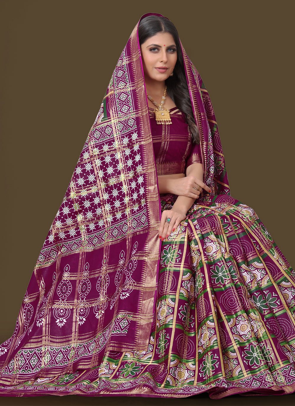 Trendy Saree Cotton Purple Weaving Saree