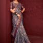 Contemporary Silk Purple Digital Print Saree