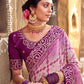 Classic Silk Purple Digital Print Saree
