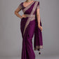 Trendy Saree Art Silk Purple Dori Work Saree