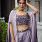 Salwar Suit Chiffon Purple Embroidered Salwar Kameez