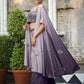 Salwar Suit Chiffon Purple Embroidered Salwar Kameez