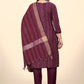 Salwar Suit Cotton Purple Embroidered Salwar Kameez