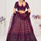 Lehenga Choli Georgette Purple Embroidered Lehenga Choli
