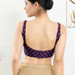 Designer Blouse Raw Silk Purple Embroidered Blouse