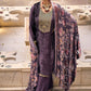 Salwar Suit Velvet Purple Embroidered Salwar Kameez