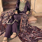 Salwar Suit Velvet Purple Embroidered Salwar Kameez