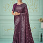 Trendy Saree Silk Purple Embroidered Saree