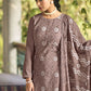 Straight Salwar Suit Cotton Purple Embroidered Salwar Kameez