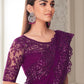 Trendy Saree Silk Purple Embroidered Saree