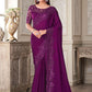 Trendy Saree Silk Purple Embroidered Saree