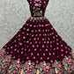 Lehenga Choli Georgette Purple Embroidered Lehenga Choli
