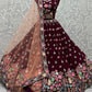Lehenga Choli Georgette Purple Embroidered Lehenga Choli