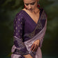 Trendy Saree Fancy Fabric Purple Fancy Work Saree