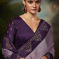 Trendy Saree Fancy Fabric Purple Fancy Work Saree