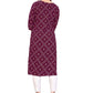 Designer Kurti Faux Crepe Purple Print Kurtis