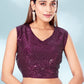 Lehenga Choli Imported Purple Embroidered Lehenga Choli