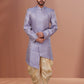 Indo Western Jacquard Purple Fancy Work Mens