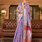 Trendy Saree Handloom Silk Purple Weaving Saree