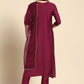 Salwar Suit Muslin Purple Embroidered Salwar Kameez