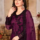 Pakistani Salwar Suit Net Purple Embroidered Salwar Kameez