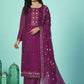 Salwar Suit Organza Purple Diamond Salwar Kameez