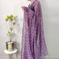 Contemporary Net Purple Print Saree