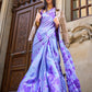 Trendy Saree Satin Purple Print Saree