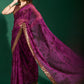 Trendy Saree Chiffon Purple Patch Border Saree