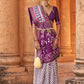 Trendy Saree Silk Purple Patola Print Saree