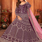 Salwar Suit Velvet Purple Embroidered Salwar Kameez