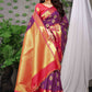 Classic Banarasi Silk Purple Weaving Saree