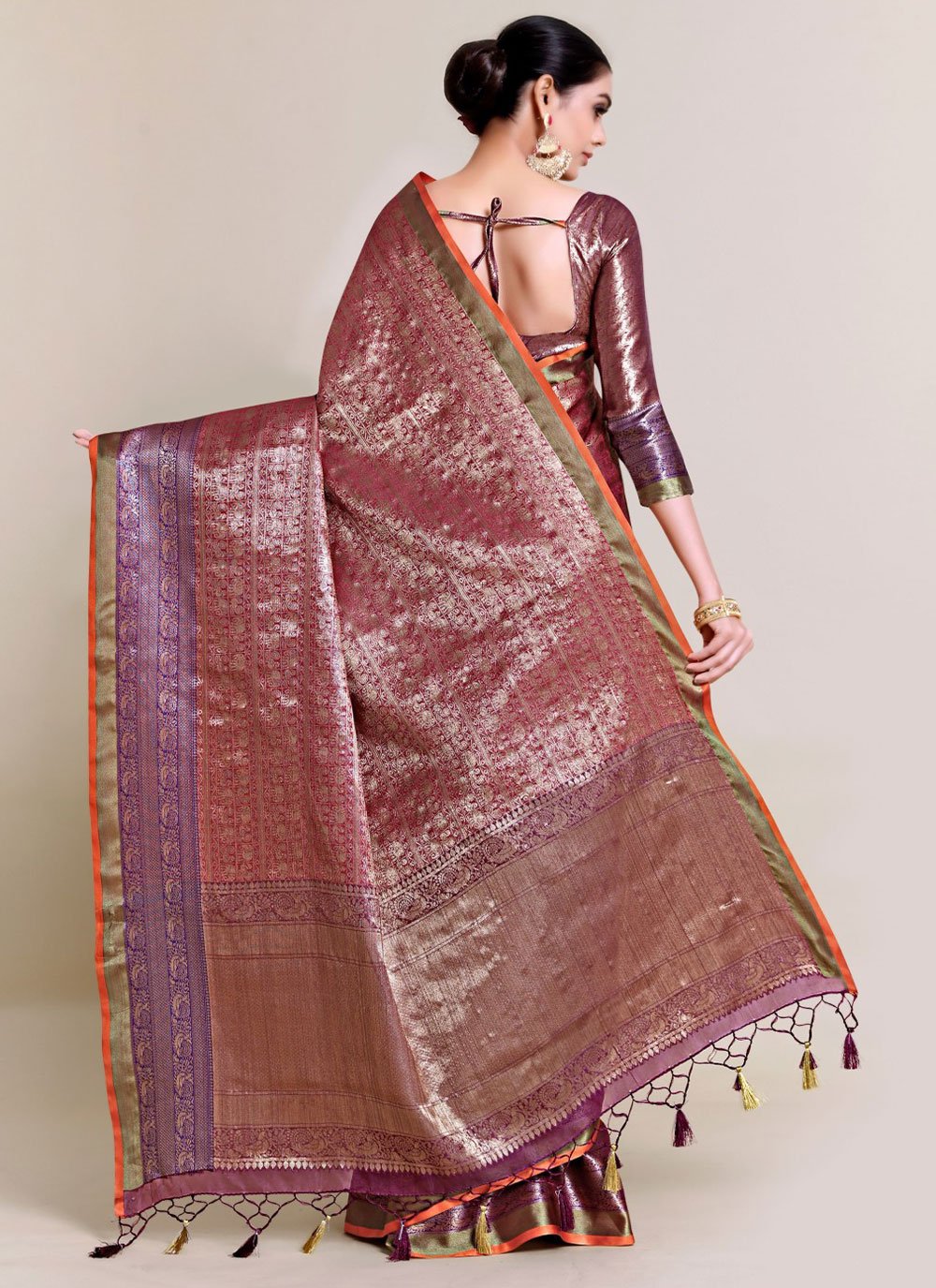 Classic Art Silk Uppada Silk Purple Zari Saree